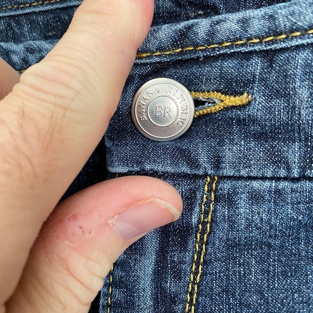 Banana Republic Cuffed Denim Bermuda Shorts Blue Festival Tag: 30 Actual: 32 - Picture 3 of 12